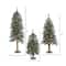2ft., 3ft. & 4ft. Natural Bark Alpine Artificial Christmas Tree Set, Warm White Dura-Lit® LED Lights